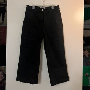 Everlane Black Wide-Leg Pants size 6